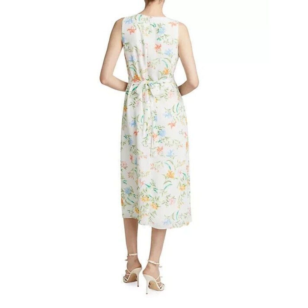 WAYF Dahlia Dress Size‎ XS Vintage White Floral Sleeveless V Neck Midi Retro NEW - Picture 3 of 14